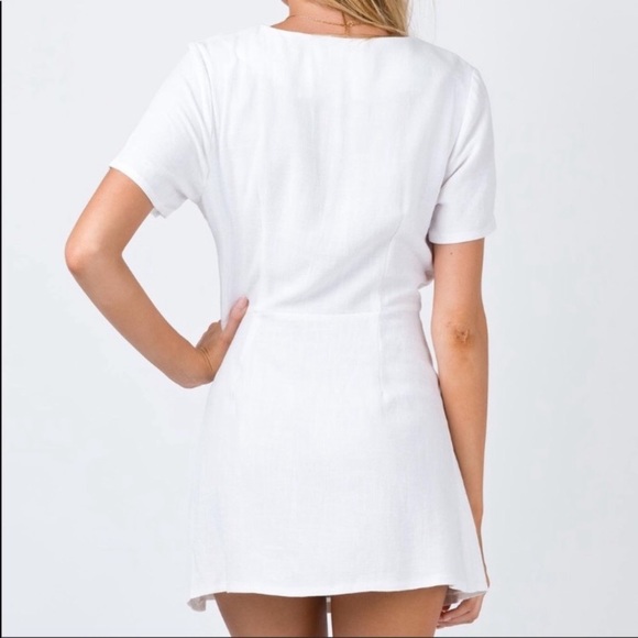 Princess Polly The Laze Mini Dress White Size 8 - Picture 2 of 14